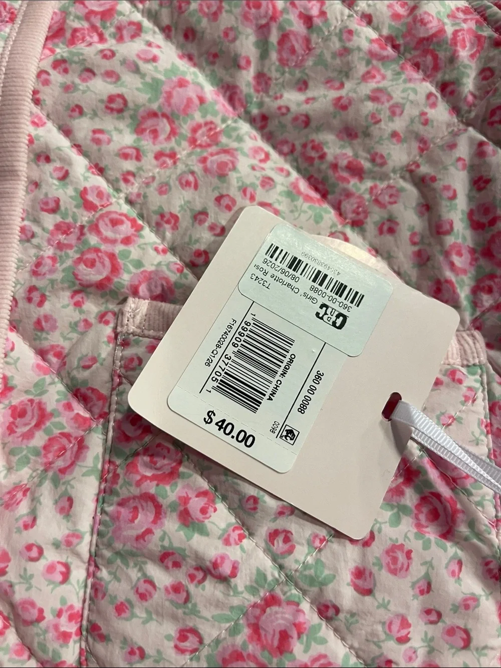 Girls' Charlotte Roseheart Quilted Barn Jacket - LoveShackFancy x Target Rose